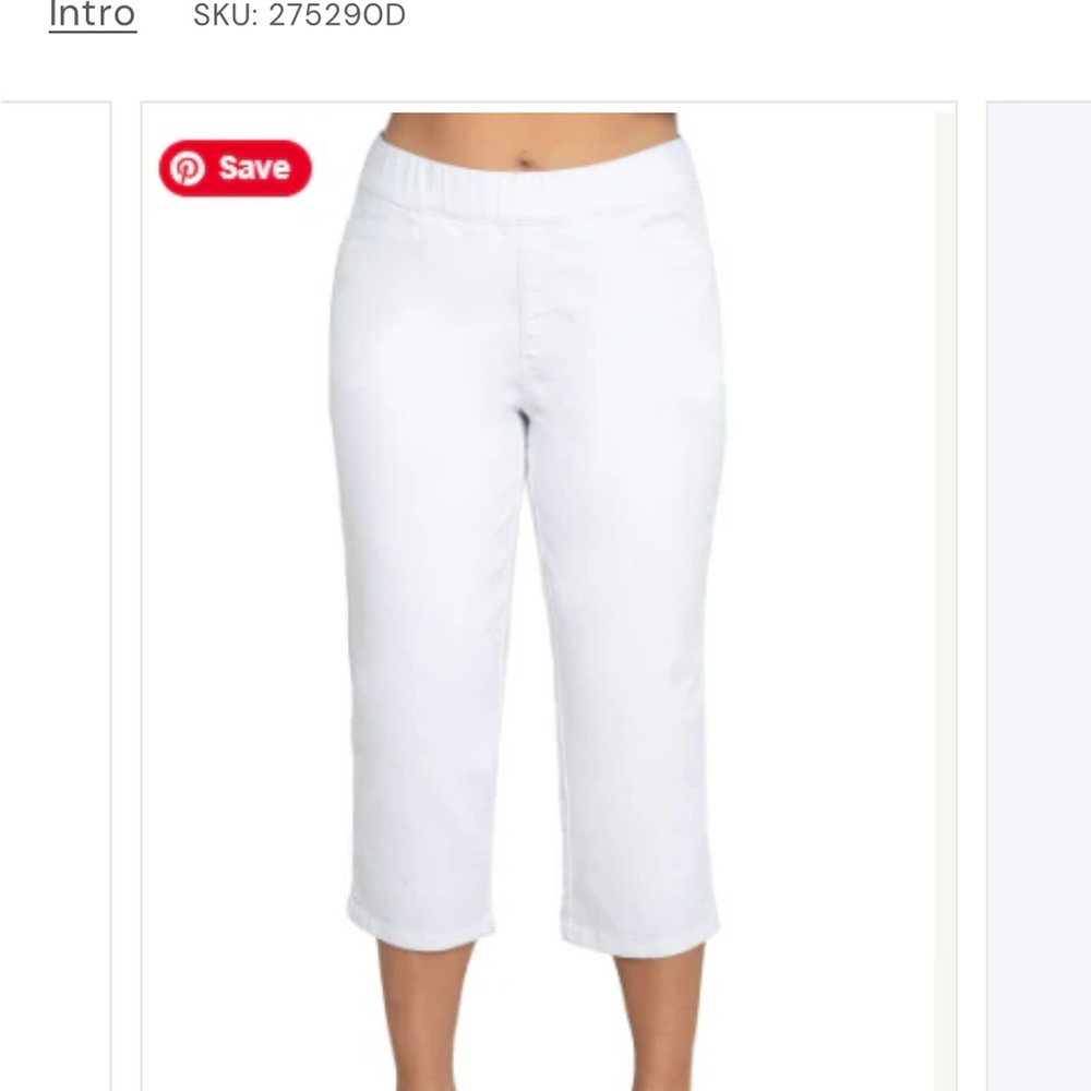 NWT Intro Daisy White Capri Pants